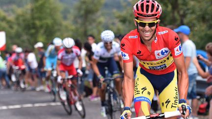 Alberto Contador (Tinkoff-Saxo) dans ses oeuvres sur la Vuelta. (DE WAELE TIM / TDWSPORT SARL)