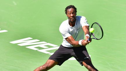 Gaël Monfils a dominé&nbsp;Daniil Medvedev lundi 14 mars et s'est qualifié pour les huitièmes de finale d'Indian Wells.&nbsp; (FREDERIC J. BROWN / AFP)