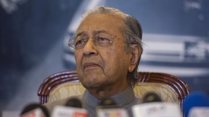 Mahathir Mohamad, ancien Premier ministre de Malaisie, lors d'une conférence de presse, le 3 septembre 2020. (ZAHIM MOHD / NURPHOTO / AFP)