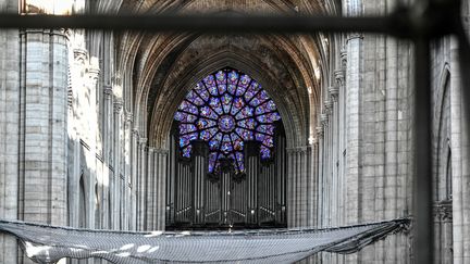 Le grand orgue de la cathédrale Notre-Dame de Paris, le 17 juillet 2019. (STEPHANE DE SAKUTIN / POOL / AFP)