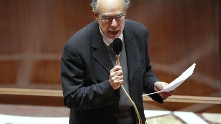 Le ministre de la Culture, Frédéric Mitterrand, mardi 21 juillet à l'Assemblée nationale, défend Hadopi II. (AFP - Patrick Kovarik)