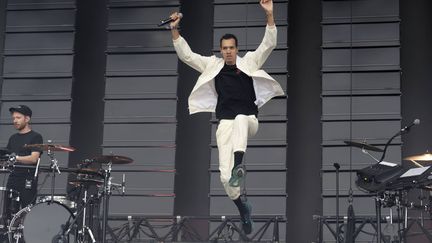 L'écrivain rappeur Gaël Faye décolle sur la scène du festival Solidays, le samedi 25 juin 2022 (EDMOND SADAKA EDMOND/SIPA / SIPA)