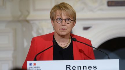 Le maire de Rennes Nathalie Appéré,  le 1er octobre 2021. (JEAN-FRANCOIS MONIER / AFP)