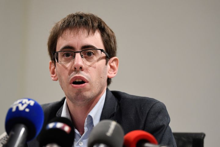 Quentin Guillemain, président de l'Association des familles victimes du lait contaminé aux salmonelles.&nbsp; (ERIC FEFERBERG / AFP)