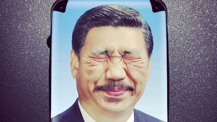 Le photomontage du pr&eacute;sident chinois Xi Jinping qui a provoqu&eacute; l'arrestation de son auteur mercredi 27 mai 2015. (DAI JIANYONG / INSTAGRAM)