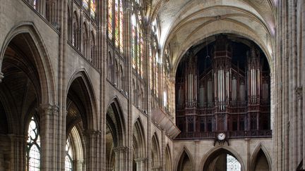 La basilique de Saint-Denis et son orgue en octobre 2018
 (Manuel Cohen / AFP)