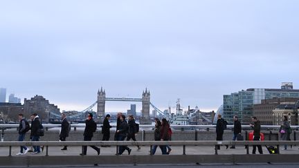 A Londres, sur le London Bridge, le 31 janvier 2020. (GLYN KIRK / AFP)