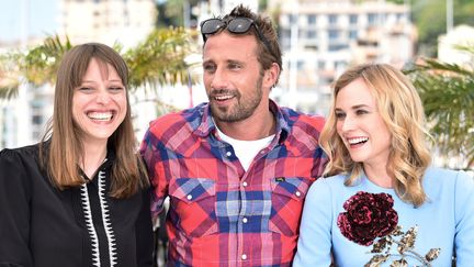 Alice Winocour, Matthias Schoenaerts et Diane Kruger sont à Cannes pour présenter "Maryland"
 (Bertrand Langlois / AFP)