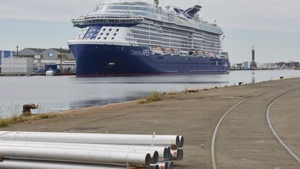 Les Chantiers de l'Atlantique, à Saint-Nazaire (Loire-Atlantique), le 3 juin 2020. (MATHIEU THOMASSET / HANS LUCAS / AFP)