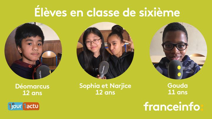 franceinfo junior, une émission en partenariat avec le magazine d'actualités 1jour1actu et 1jour1actu.com. (FRANCEINFO / RADIOFRANCE)