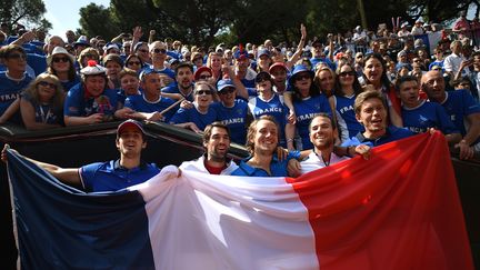 Les joueurs de l'équipe de France de Coupe Davis. (MARCO BERTORELLO / AFP)