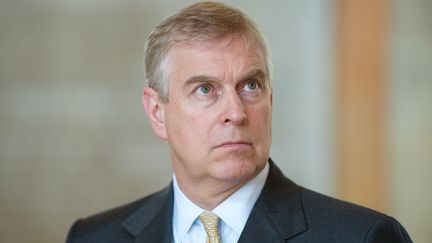 Le prince Andrew, le 3 juin 2014 &agrave; l'universit&eacute; de&nbsp;G&ouml;ttingen (Allemagne).&nbsp; (SWEN PFÖRTNER / DPA / AFP)