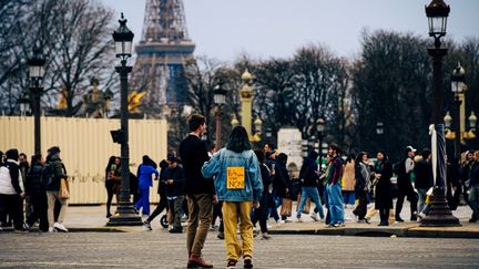 Manifestation contre la réforme des retraites place de la Concorde à Paris, le 18 mars 2023. (AMAURY CORNU / HANS LUCAS / AFP)