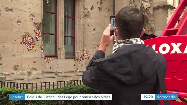 Des oeuvres en Lego sur le palais de justice de Rouen