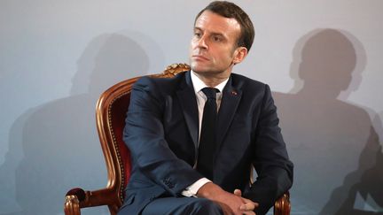 Emmanuel Macron, le 21 décembre 2019, à Abidjan (Côte d'Ivoire). (LUDOVIC MARIN / AFP)