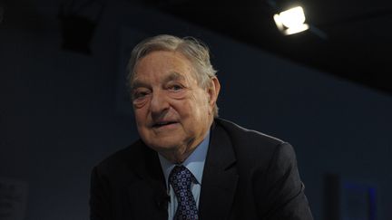 George Soros au Forum économique de Davos (Suisse), le 26 janvier 2013. (ERIC PIERMONT / AFP)