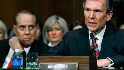 Le nouveau secrétaire à la Santé, Tom Daschle, le 8 janvier 2009 (© Mark Wilson/Getty Images/AFP)