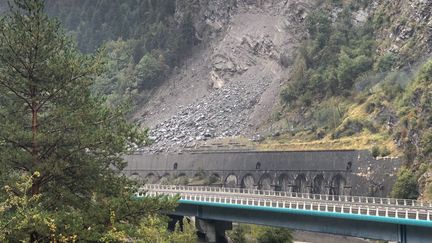 Un éboulement s'est produit le 27 août 2023 sur la commune du Freney en Savoie. (CORENTIN WAHU. / FRANCE BLEU PAYS DE SAVOIE)