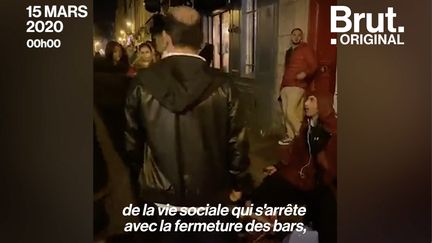 C'était il y a 1 an. Brut était rue de Lappe où les derniers Parisiens quittaient les bars fermés pour une durée initiale de... 1 mois.