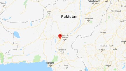 La contamination s'est produite dans le district de Larkana, dans le sud du Pakistan. (GOOGLE MAPS)