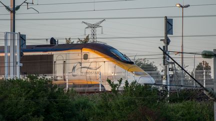 Un Eurostar &agrave; la gare de&nbsp;Calais-Fr&eacute;thun (Nord), le 2 septembre 2015, avant le tunnel sous la Manche. (DENIS CHARLET / AFP)