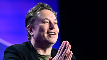 Elon Musk speaks during the Milken Institute's 27th annual global conference at the Beverly Hilton in Los Angeles on May 6, 2024. (FREDERIC J. BROWN / AFP)