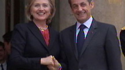 Hillary Clinton, secrétaire d'Etat américaine à l'Elysée, le 29 janvier 2010. (France 2)