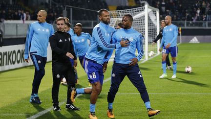 Le footballeur Patrice Evra, exclu du stade après son coup de pied sur un supporter de l'OM jeudi 2 novembre (MAXPPP)