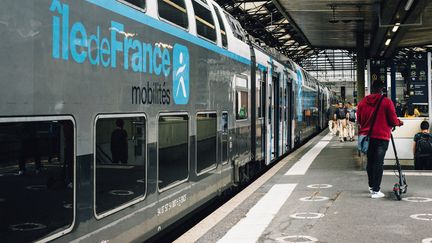 Un train à la gare de Lyon, le 18 août 2021 à Paris. (DELPHINE LEFEBVRE / HANS LUCAS VIA AFP)