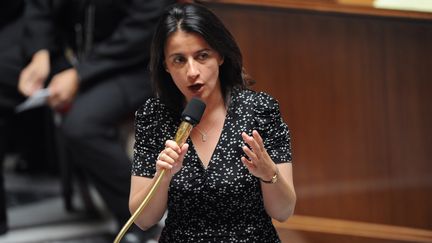 La ministre du Logement, C&eacute;cile Duflot, lors des questions au gouvernement, le 24 juillet 2012 &agrave; l'Assembl&eacute;e nationale, &agrave;&nbsp;Paris. (MEHDI FEDOUACH / AFP)