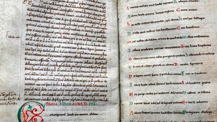 Le manuscrit provenant de l'abbaye du Mont-Saint-Michel dont l'Etat revendique la propriété.
 (Orne Enchères)