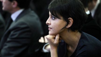 Najat Vallaud-Belkacem, porte-parole de François Hollande le 26 janvier à Paris (AFP PHOTO FRED DUFOUR)