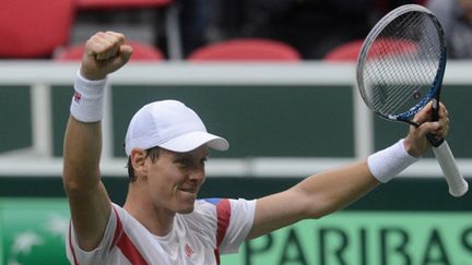 Tomas Berdych a qualifié la République Tchèque en quart de finale de Coupe Davis (MICHAL CIZEK / AFP)