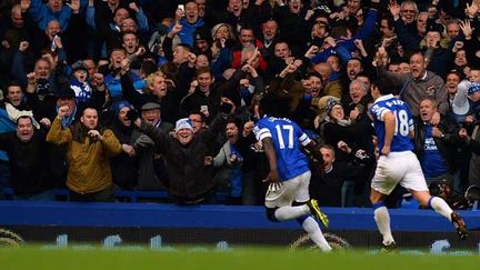 Le Belge Romelu Lukaku avait inscrit l'un des trois buts pour Everton contre Liverpool, le le 23 novembre dernier.  (PAUL ELLIS / AFP)