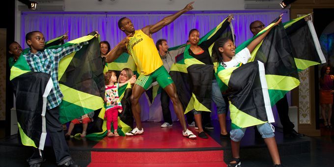 La statue de cire d&#039;Usain Bolt, au musée Madame Tussauds
 (Andrew Cowie / AFP)