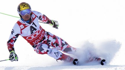 L'Autrichien et quadruple tenant du titre du Globe de Cristal, Marcel Hirscher. (JOE KLAMAR / AFP)