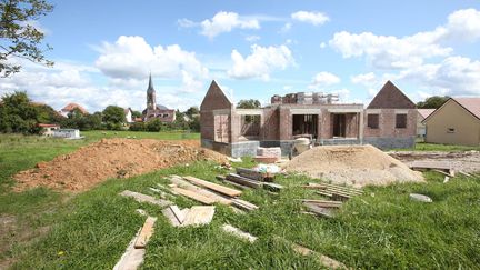 Une maison est en construction à Nancy (Meurthe-et-Moselle). (/NCY / MAXPPP)