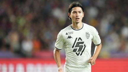 Takumi Minamino during the friendly match between AS Monaco and FC Barcelona at the Gamper Trophy, August 12, 2024. (JOSE BRETON / AFP)