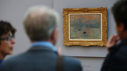 Le tableau de Claude Monet "Impressiion soleil levant". (CHARLY TRIBALLEAU / AFP)