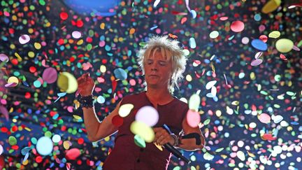 Le chanteur du groupe Indochine, Nicola Sirkis, en 2018 lors du Festival Foire aux vins à Colmar.&nbsp; (VANESSA MEYER / MAXPPP)