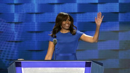 La première dame Michelle Obama, le 25 juillet 2016 à la convention démocrate à Philadelphie (Pennsylvanie). (ALEX WONG / GETTY IMAGES NORTH AMERICA / AFP)