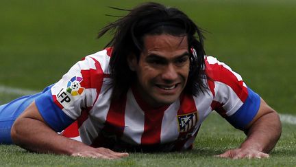 L'attaquant colombien Radamel Falcao, sous les couleurs de l'Atletico Madrid, le 27 avril 2013.&nbsp; (JAVIER BARBANCHO / REUTERS)