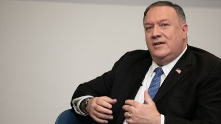 L'ancien secrétaire d'Etat américain Mike Pompeo, le 9 décembre 2020 à Atlanta, en Géorgie (Etats-Unis).&nbsp; (JESSICA MCGOWAN / GETTY IMAGES NORTH AMERICA / AFP)