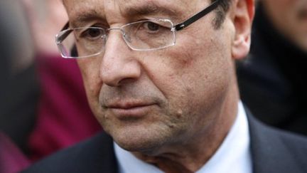 François Hollande (PS) à Mantes-la-Jolie (Yvelines) le 20 décembre 2011 (SAMSON THOMAS /AFP PHOTO)