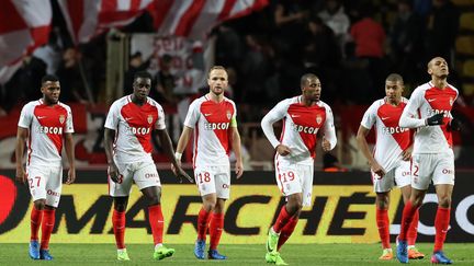 Après sa défaite face à Manchester City (3-5) le 21 février dernier, l'AS Monaco a enchaîné trois succès en trois matchs contre Guingamp, Marseille (en Coupe de France) et Nantes. (VALERY HACHE / AFP)