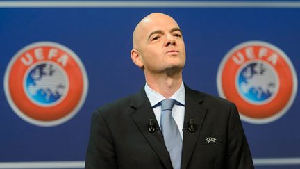 &nbsp; (Le secrétaire général de l'UEFA Gianni Infantino se lance dans la course à la présidence de la Fifa, avec le soutien du comité exécutif, soit le gouvernement du foot européen, a indiqué lundi l'UEFA © Maxppp)