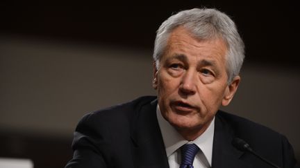 Le r&eacute;publicain Chuck Hagel, lors de son audition devant le S&eacute;nat am&eacute;ricain, le 31 janvier 2013 &agrave; Washington (Etats-Unis). (SAUL LOEB / AFP)