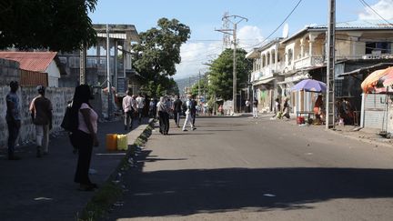 Une rue de Moroni (Comores) est prise en photo le 28 mars 2019. (YOUSSOUF IBRAHIM / AFP)