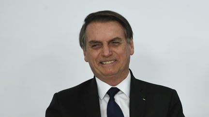 Le président du Brésil, Jair Bolsonaro, le 25 mars 2019.&nbsp; (MATEUS BONOMI / AGIF / AFP)