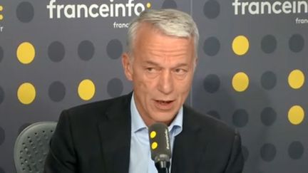 Le président délégué du Medef, Patrick Martin, invité sur franceinfo, 26 avril 2019. (FRANCEINFO)